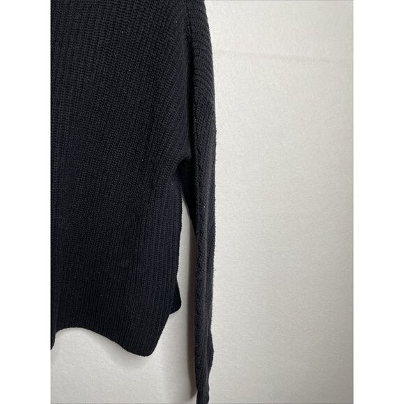 Philomena Petti Women sz Large Black ribbed knit Turtleneck Sweater Chunky - Picture 12 of 12